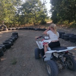 Fun for children with children's ATV riding in a closed track + rope park + bonus archery in Kiten