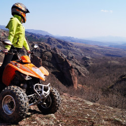 Off-road adventure with ATV near Belogradchik rocks