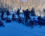 Каране на моторна шейна един час в района на Петрохан от Макароон Каране на моторна шейна един час в района на Петрохан от Макароон