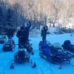 One hour snowmobile ride near Petrokhan for two