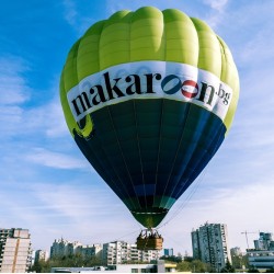 Panoramic lifting with a hot-air balloon for four people + video with 4K action camera, Sofia