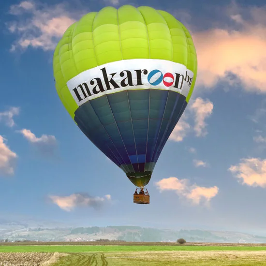 Полет с балон + видеозаснемане с 4К камера от Макароон Полет с балон + видеозаснемане с 4К камера от Макароон
