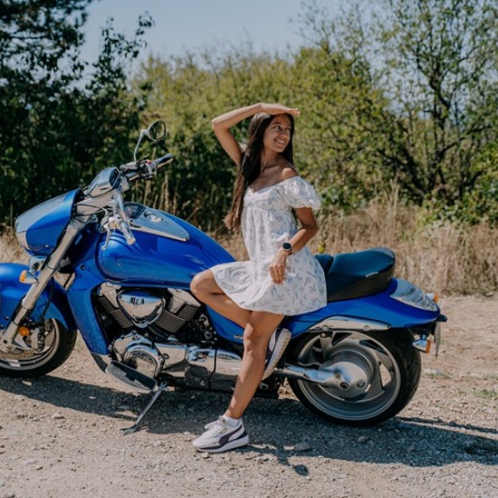 Explore the beauty of the surroundings of Veliko Tarnovo with a ride on a Suzuki Boulevard M109R cruiser motorcycle from Makaroon