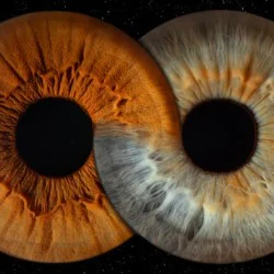  Ирисова фотография в Стара Загора – изкуство, скрито в очите - Заснемане на два ириса в рамка