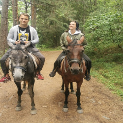 Horse riding in nature for two people near Sofia