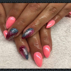 Manicure with UV gel and decoration Manicure with UV gel and decoration