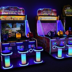 Mega fun experience with arcade games for children and adults and a card with 200 credits