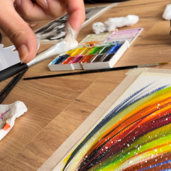 Арт ателие за двама - багрене на памучно изделие - тениска, шал, бандана Арт ателие за двама - багрене на памучно изделие - тениска, шал, бандана