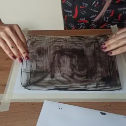 Графична техника суха игла за двама души - Създаване на собствен отпечатък и картина с паспарту Графична техника суха игла за двама души - Създаване на собствен отпечатък и картина с паспарту