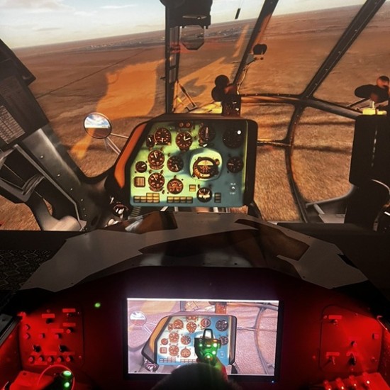 Feel the thrill of piloting a helicopter flight simulator from Makaroon