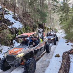 A one-hour winter buggy ride near Pamporovo for two people