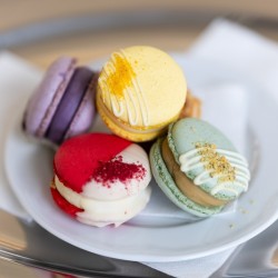 French delight – tasting of 2 types of macarons with champagne at The RITZ Specialty Coffee