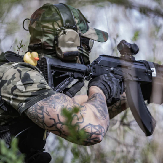 Военна зона на терена с тактическa битка Airsoft за един човек от Макароон Военна зона на терена с тактическa битка Airsoft за един човек от Макароон