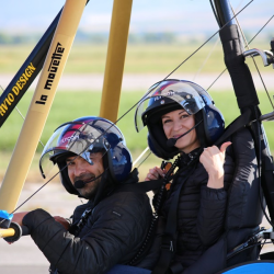 Motor hang glider flight + video recording near Pernik
