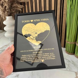 Gift For Couples "Fate Location Framed" Gift For Couples "Fate Location Framed"