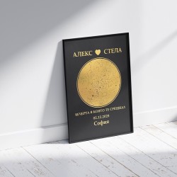 Romantic surprise "Star memory in a frame"