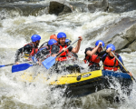 Complete holiday with "Overnight stay + rafting for two with breakfast and dinner in the eco-village of Debeli Dab" from Makaroon