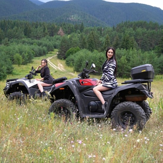 Immerse yourself in the magic of Rila Mountain with a dose of adrenaline with a 1-hour ATV adventure for two on one ATV near the village of Beli Iskar from Makaroon