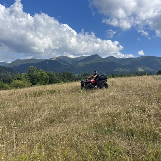 Immerse yourself in the magic of Rila Mountain with a dose of adrenaline with a 1-hour ATV adventure for two on one ATV near the village of Beli Iskar from Makaroon