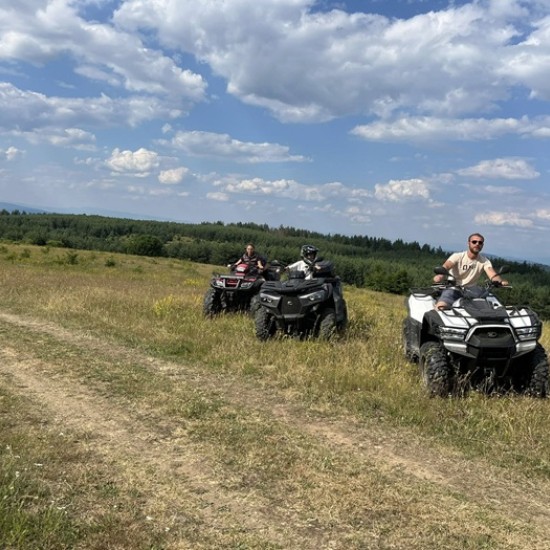 Immerse yourself in the magic of Rila Mountain with a dose of adrenaline with a 1-hour ATV adventure for two on one ATV near the village of Beli Iskar from Makaroon