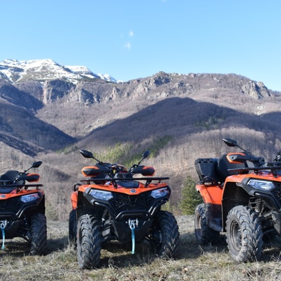 Shared off-road adventure with an ATV tour for two around the village of Kopilovtsi, Montana from Makaroon