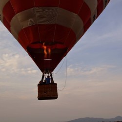 In the magic of the sky with a VIP balloon flight for three with video, champagne and candies in Eastern Bulgaria with a location of your choice