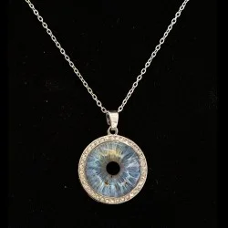 Подчертайте своята индивидуалност с Ирисово колие с Вашите очи край Бургас - медальон с 1 ирис
