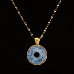 Emphasize your individuality with an Iris Necklace with Your Eyes near Burgas - a pendant with 2 irises