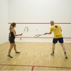 Individual squash lesson at Double Yellow Squash Club
